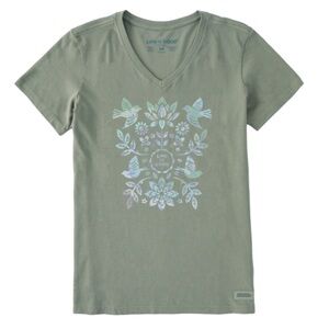 Life is Good Olive Green Graphic Tee